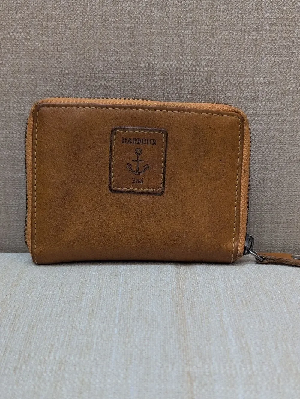 Harbour 2nd Isidora Leather Bifold Zip Around Wallet in Saffron RFID